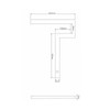 Flange Angle 300×300mm,Galvanized Steel Measuring Tool for Precise in Piping