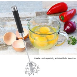 Batidor Manual de Huevos, Batidor de Huevos de Acero Inoxidable Aparato de Cocina para Mezclar, Batir, Agitar