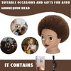 TKIMHEQ Afro Mannequin Head with 6 Inch Synthetic Hair Training