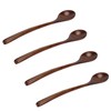 4 Pcs Wooden Spoon Exquisite Japanese Style Long Handle Large