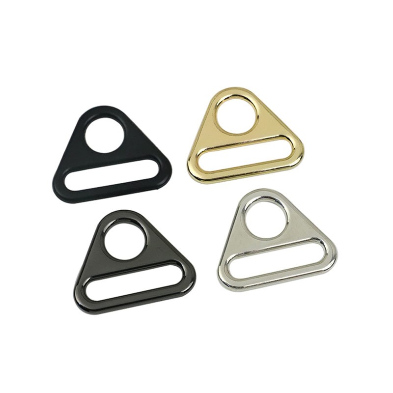 Bluemoona Zinc Alloy Round Hole Triangle D-ring Adjustment Buckle for