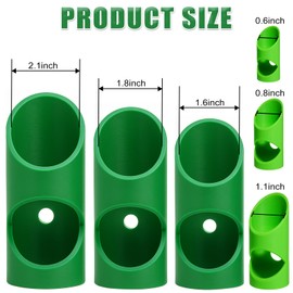 6PCS Foam Pipe Cutter Tool, Pipe Insulation Cutting Guide, Tube Insulation Cutting Fixture in 6 Models for Industrial, Household and Commercial Use, 53mm, 46mm, 40mm, 28mm, 22mm, 15mm (Green)