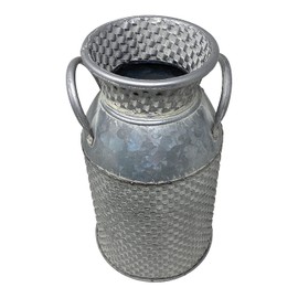 Metal Decorative Vase Milk Can Rustic Kitchen Farmhouse Decor 11" x 6.5"