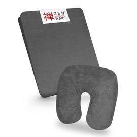 Zen Fitted Cover Set for Massage Lounger and Headrest, Fluffy Terry Towelling, Extra Easy Care and Washable at 60°, Oeko Tex 100, for All Standard Cosmetic Tables and Therapy Benches (Slate)