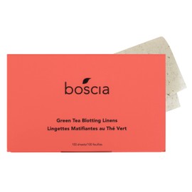 boscia Green Tea Blotting Linens - Vegan, Cruelty-Free, Natural Skin Care - Oil Blotting Sheets for Face - For Combination to Oily Skin Types - Travel Size - 100 Sheets