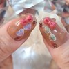 Summer Sunguri Cat Handmade Nail Tips - Stiletto / 썸머