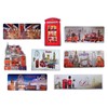 Set of 8 UK London England Famous Icons Acrylic Foil