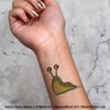 4 x 'Grumpy Green Slug' Temporary Tattoos - Water Resistant,