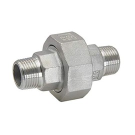 Double nipple separable R 1 inch - R 1 inch, 16 bar material nickel-plated brass