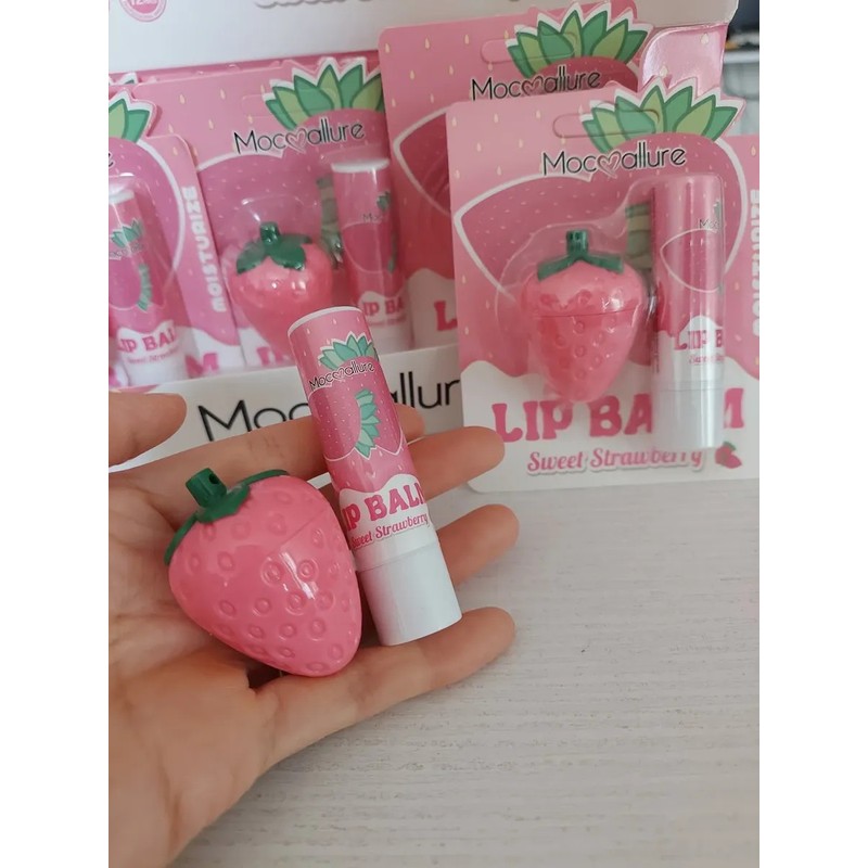 Balsamo Labio Fresa Kawai Mayoreo 5 Set Hidratacion Profunda
