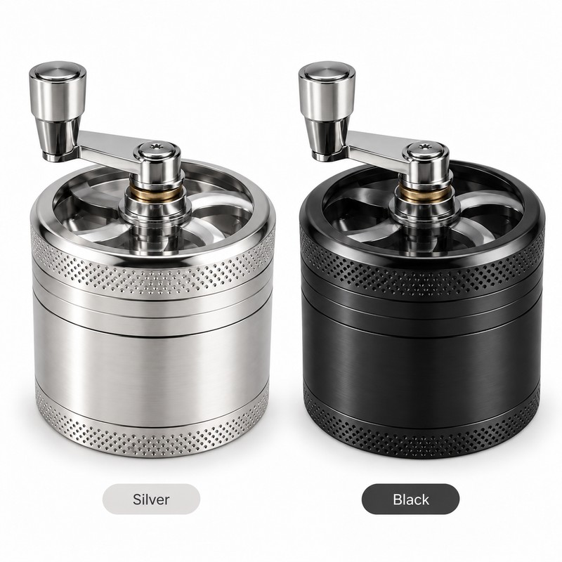 Manual Stainless Steel Spice Grinder for Peppercorns & Rock Salt