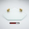 JQK Corner Glass Shelf, Brushed Gold Bathroom 304 Stainless Steel