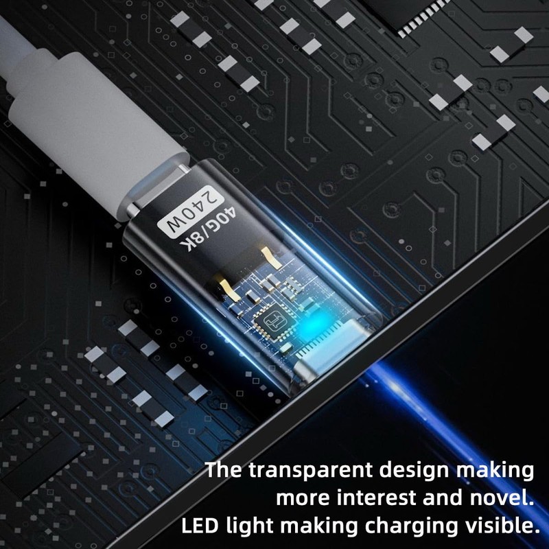 CY 3 Pieces/Lot Type C Smart LED USB-C to USB