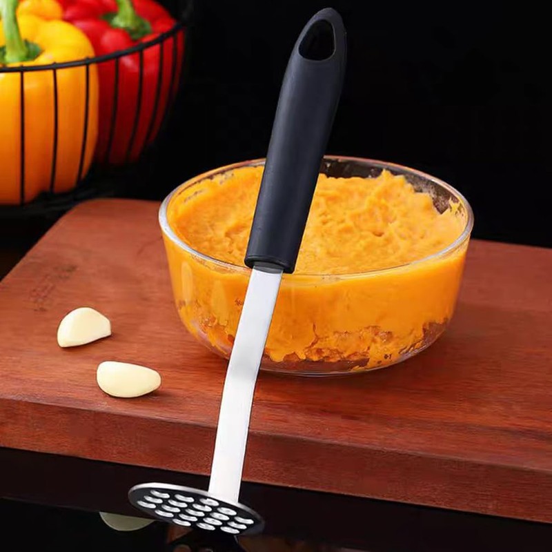 Potato Masher, Stainless Steel Garlic Press for Mashed Potato, Vegetables,