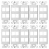 Cmple - 10 Pack 4 Port Decorator Wall Plate Insert,