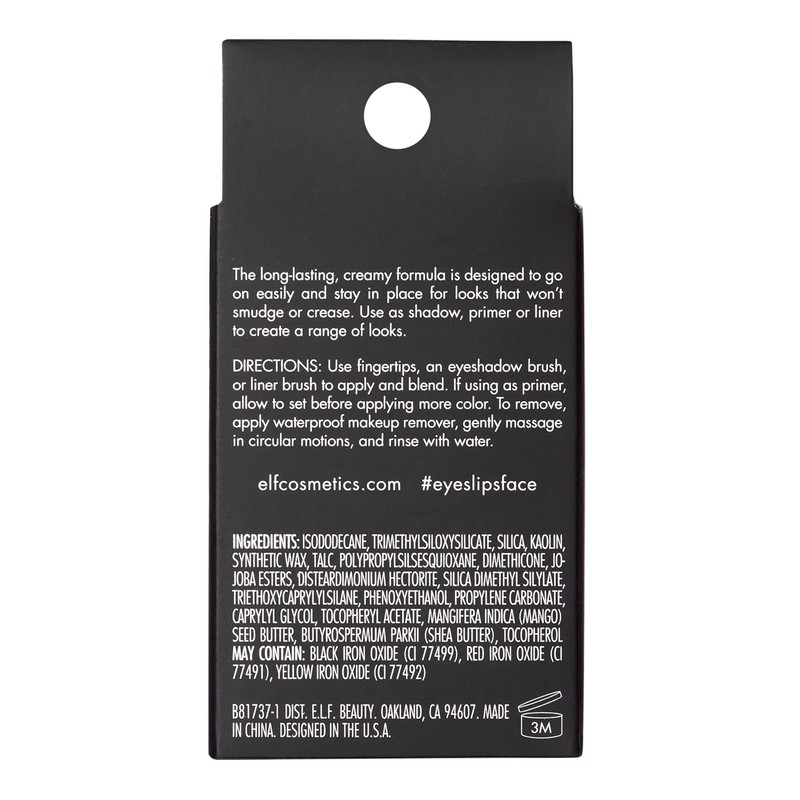 e.l.f. No Budge Cream Eyeshadow, 3-in-1 Eyeshadow, Primer & Liner