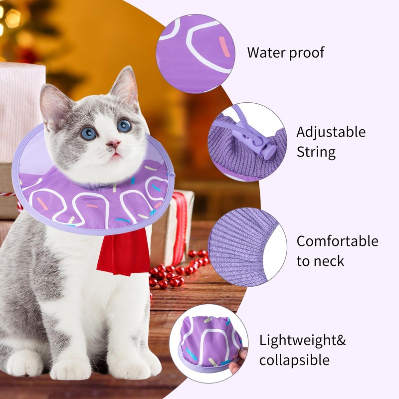 Cat Recovery Collar Lightweight Soft Cats Cone Cute Donut Shape