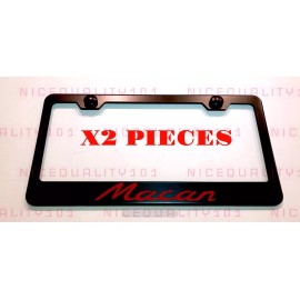 Unbranded 2X Macan Stainless Steel Finished License Plate Frame Holder