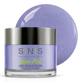 SNS Healthy Natural Nails SNS Nail Dip Powder, Gelous Color Dipping Powder - Lavender Oil Massage (Purple, Pastel / Lavender, Cream) - Long-Lasting Dip Nail Color Dip Nail Color Lasts 14 Days - Low Odor & No UV Lamp Needed - 1 Oz