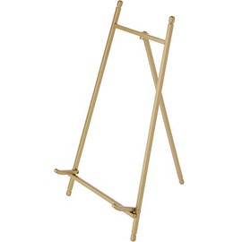 Bard's Satin Gold-Toned Metal Easel, 12" H x 6.5" W x 7" D, Pack of 2