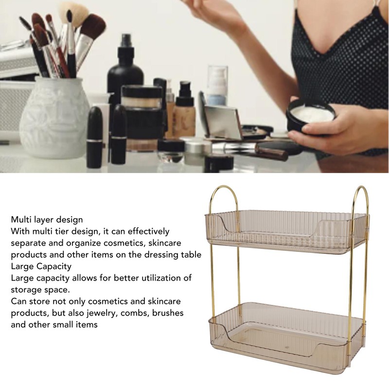 Double Layer Makeup Stand Modern Light Luxury 2 Tier Makeup