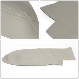 Auto Dynasty Pair OE Style Front Door Panel Armrest Leather Cover Part Compatible with Honda CRV 07-12 (Grey)