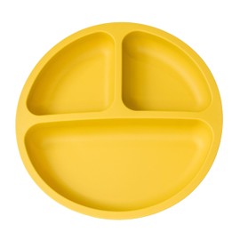 Babeehive Goods Suction Plate | Mealtime Made Mess-Free | Ideal Choice for Babies and Toddlers | Food-Grade Materials, BPA-Free | Home and On-The-Go Use, Hassle-Free (Mustard)