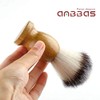 Anbbas Anbbas Shaving Brush Synthetic Badger Hair Wood Handle,Stainless Steel