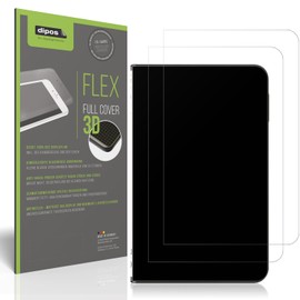 dipos FLEX 2x Matte Screen Protectors Suitable for Ledger Stax Crypto Wallet, Anti-Reflective, 100% Display Cover, Fingerprint Compatible, Case-Friendly, Full Cover Screen Protector Film