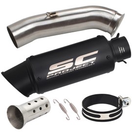 Unbranded Modified Exhaust Mid Pipe Black Muffler Slip for DUKE 390 RC390 125 250 2017-20