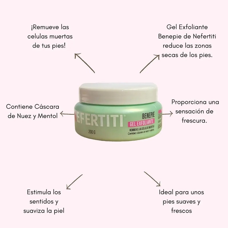 Benepie Gel Exfoliante Remueve Células Muertas Nefertiti