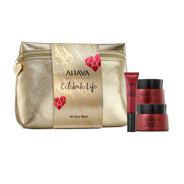 Ahava Promo At Your Best Set Advanced Deep Wrinkle Cream 50ml & Overnight Deep Wrinkle Mask 50ml & Lip Line Wrinkle Treatment 15ml