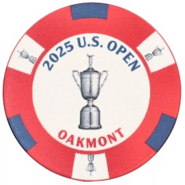 2025 US OPEN (Oakmont) - Red - Logo POKER CHIP Ball Marker