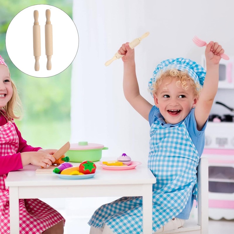 4 PCS Small Rolling Pin, Clay Rolling Pin, Mini Rolling