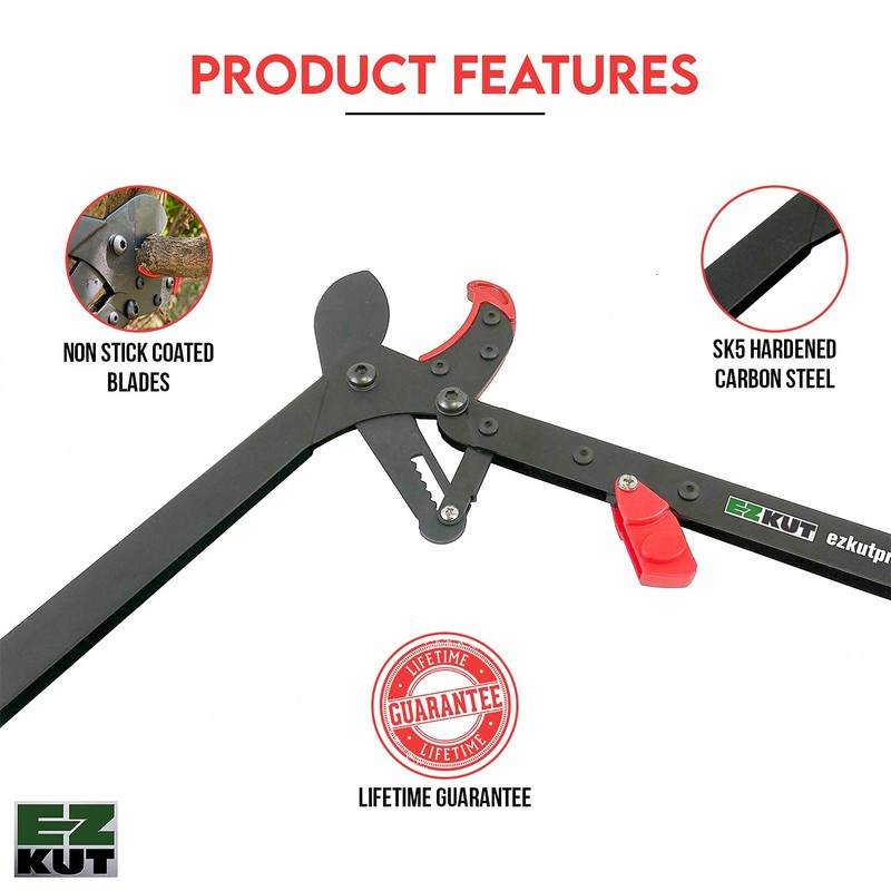 EZ Kut BranchCutter Anvil Loppers. Ratcheting Tree Cutter - Sub