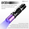 LIGHTFE Black Light UV301-395nm UV Light AA batery Blacklight uv