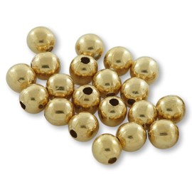 River Guide Supply Hollow Metal Beads for Tacklecraft & Fishing 100 pcs (Gold, 3/16")