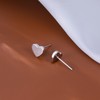 Reffeer Solid 925 Sterling Silver Small Heart Stud Earrings for