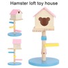 Hamster Loft Toy Wooden Durable Odorless Hamster House Climbing Ladders