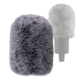 SELECOCO AT2020 Compatible Windscreen Windmuff, Windshield, Noise Reducing, AT2035, AT2050, AT2500, AT4040 (Artificial Fur)