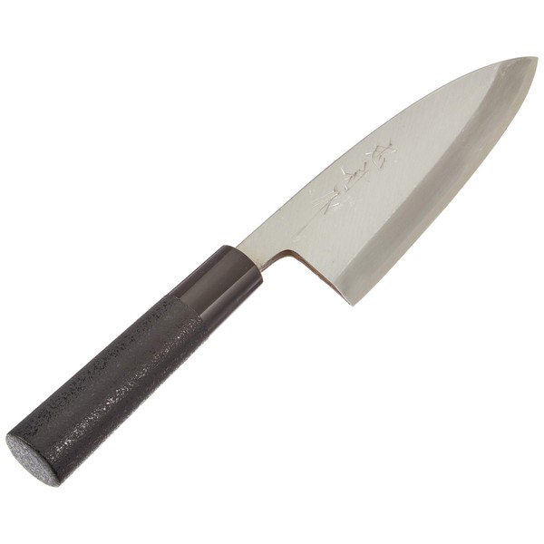 INTEC KANEKI ATD0202 Kabuki Harmonized Knife Chubune Blade 5.9 inches (15 cm) Black Stone Grain Blade Material: Yasugi Shirakami Steel (Kasuken) Japan