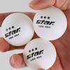 Star 3-Star Competition Table Tennis Balls, White, 120-Count Practice Table Tennis Balls