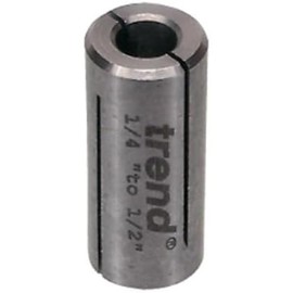 Trend Collet Sleeve, 6.35mm to 12mm Reduction Sleeve for Smaller Shank Cutters, CLT/SLV/6312