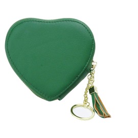 [KOYOKOMA] Heart-Shaped Pouch, Accessory Case, Earphone Case, Card Case, Accessories, Women's Key Ring, Cute, green