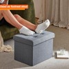 ALASDO Storage Ottoman Footrest Stool Small Ottoman with Storage Foldable