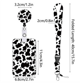 ID Badge Holder with Lanyard, Adjustable Neck Strap Lanyard with ID Hard Card Cilp for Nurse Teacher Doctor Identity Display(Daisy)