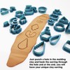 142 Pcs Dark Blue Polymer Clay Cutters Set, Plastic Polymer