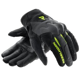 REBELHORN Core Men's Motorcycle Gloves, Textile, Ankle Protectors, Large Mesh Ventilation Panels, Touchscreen Support, Protection Level 1 KP, Sizes up to 3XL