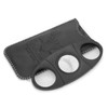 menesia Stainless Steel Cigar Cutter Guillotine with Leather Pouch, Double