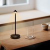 Rechargeable Cordless Table Lamp,Modern Black Battery Operated Table lamp,Portable LED